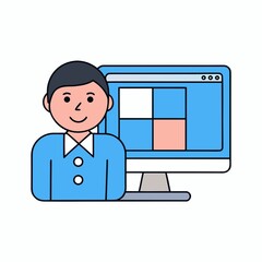 Website development and design illustration