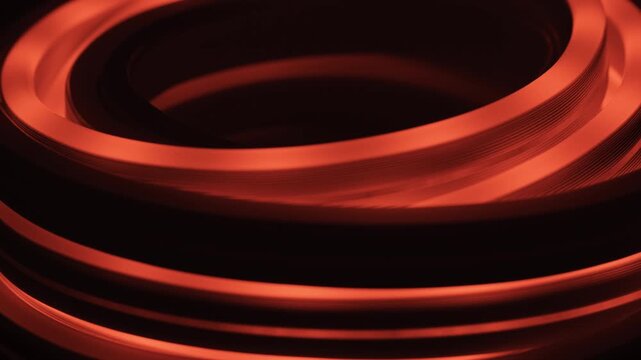 Rings flash neon multicolor lights. looped multicolored garland with rings form complex twisted holidays spiral and light effects. night clubs.