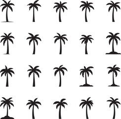 set of palm trees