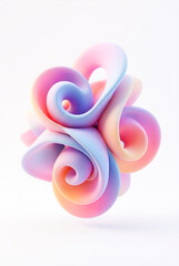 Modern artistic design element with smooth matte texture and curves.