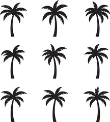 Fototapeta premium set of palm trees