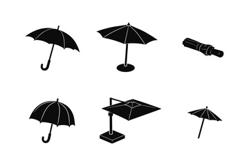 Obraz premium Umbrella Icons Collection