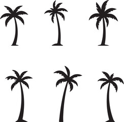 set of palm trees
