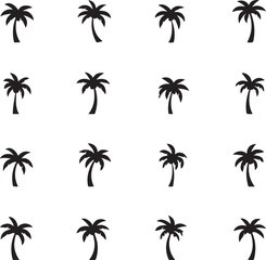 Fototapeta premium set of palm trees