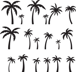 Fototapeta premium set of palm trees