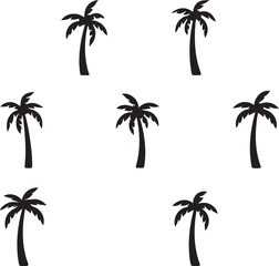 Fototapeta premium set of palm trees