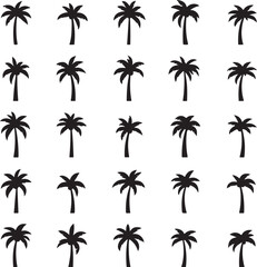 set of palm trees