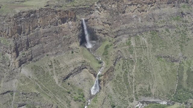 Aerial, Boala Thapo Waterfall Viewpoint