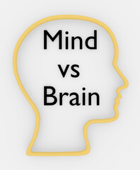 Mind vs Brain concept