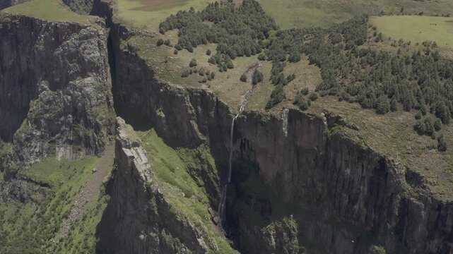 Aerial, Boala Thapo Waterfall Viewpoint