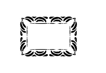 Doodle hand-drawn border illustration with fresh fruits like watermelon, pineapple, banana, and strawberries, apple on a white background.
