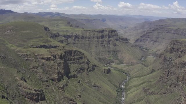 Aerial, Boala Thapo Waterfall Viewpoint