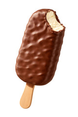 chocolate ice cream isolated on white background