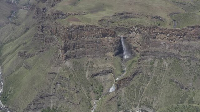 Aerial, Boala Thapo Waterfall Viewpoint