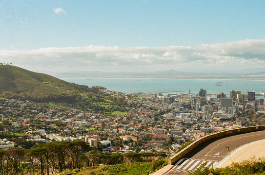 View of Cape Town from Signal Hill on a clear day