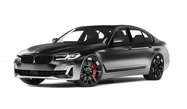 Kazakhstan, Almaty - January 25, 2026: All-new BMW 5 Series G30 540 xdrive isolated on white background. 3d render	
