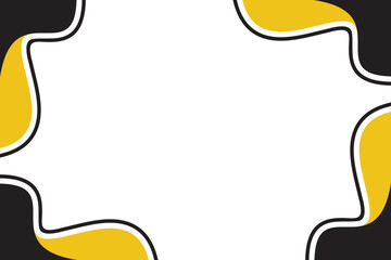 Abstract Yellow Black Frame Background