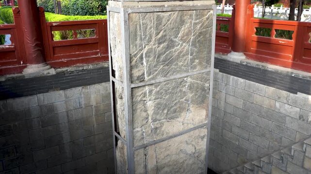  Song Dynasty stone tablet in Taiqing Palace of Luyi County, Zhoukou City, Henan Province, China. It is the ancestral temple revered by all the major Taoist sects in China. 