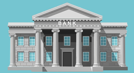 Fototapeta premium Simple Bank Building Design