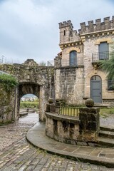 Santa Maria Gate, Historic Entrance to Walled Old Town, Medieval Stone Arch and Walls, Hondarribia, Spain