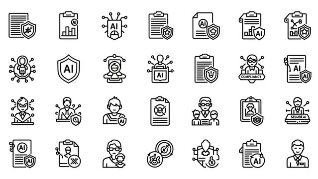 Business people icons with technology.