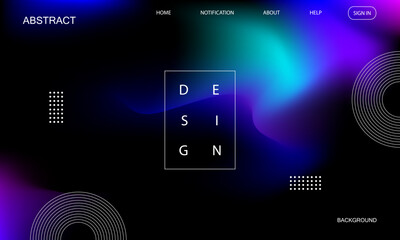 Fototapeta premium Black blue landing page background. Modern background for covers, wallpapers and flyers.
