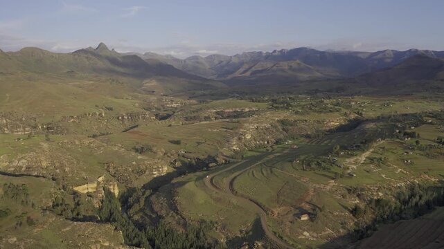 Aerial, Landscapes Of The Kingdom Of Lesotho