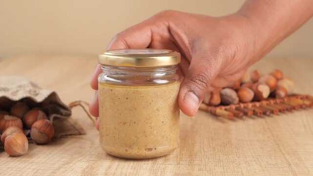 Making hazelnut spread at home with simple steps