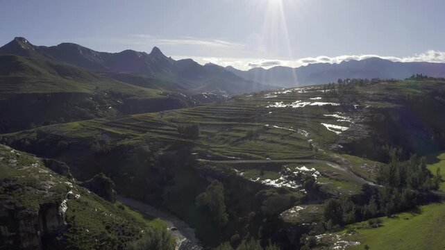 Aerial, Landscapes Of The Kingdom Of Lesotho