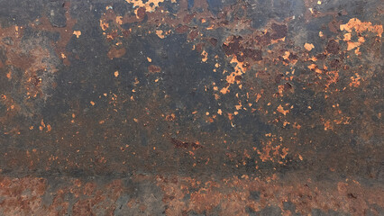Grunge style rusty orange brown metal background, rusty metal surface, revealing intricate texture...