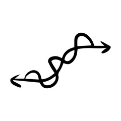 handdrawn pointing line