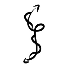 Obraz premium handdrawn pointing line