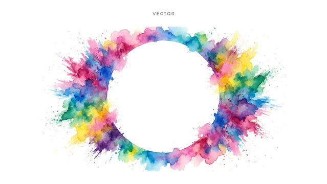 circular frame with indian traditional holi background.