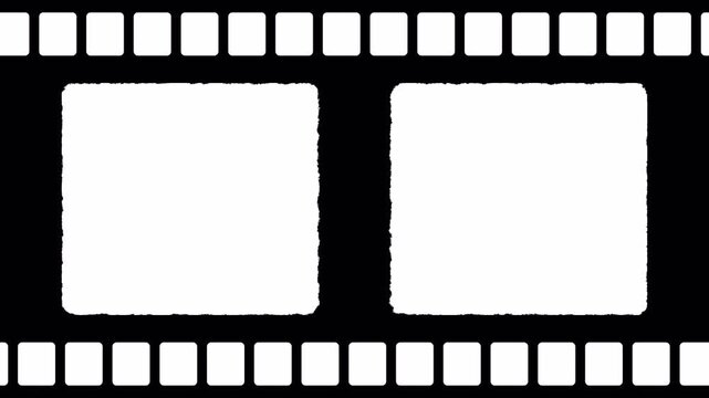 Vintage looping film strip with scratched and noise. Opacity or screen mode usage for overlay your video. 4K Video	