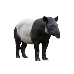Obraz premium Black and white water buffalo standing isolated on transparent background high resolution png cutout