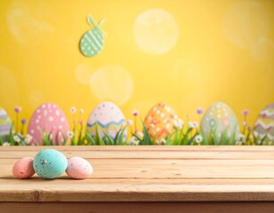 easter background with table