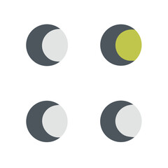 Abstract circular design pattern with geometric color variations