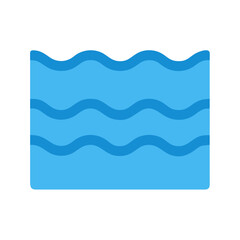 Obraz premium Stylized blue water wave pattern on White Background