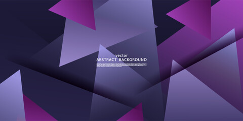 Abstract overlapping triangles background. Simple purple banner design background pattern. eps10