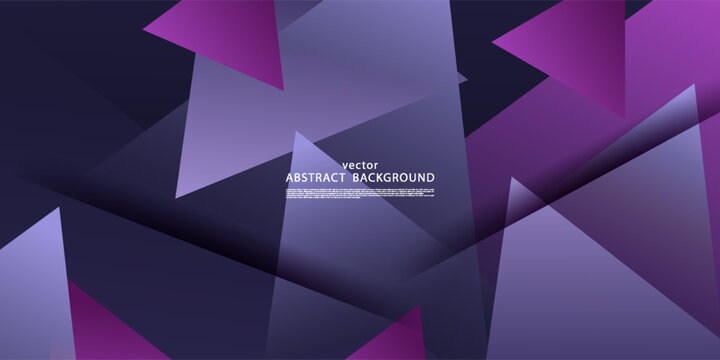Abstract overlapping triangles background. Simple purple banner design background pattern. eps10