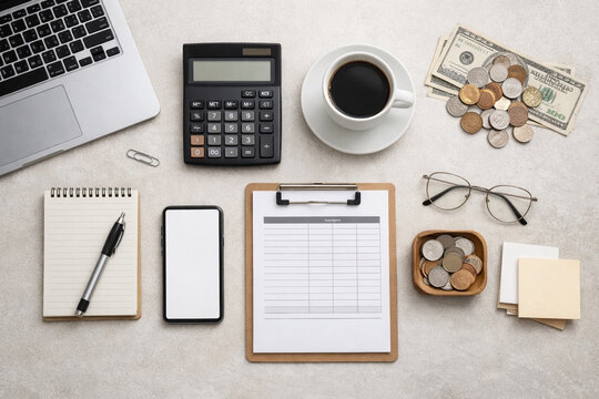office supplies on the desk
