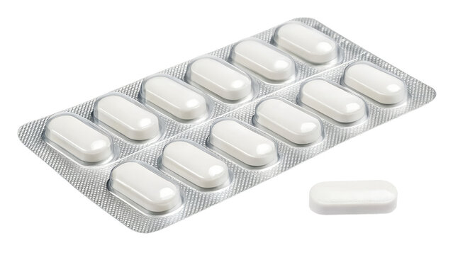 Medicine blister isolated on transparent background