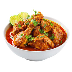 Fototapeta premium Famous India food chicken masala isolated on with white background(1)