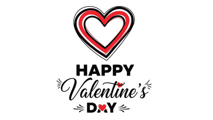 A stylized heart illustration with the text happy valentine s day is prominently displayed
