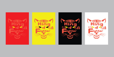 Vibrant king of fighter logos in modern color schemes