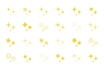 Fototapeta premium 光のキラキラアイコンセット