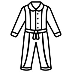 Pajamas line art vector