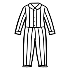 Pajamas line art vector