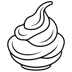 Shaving cream line art vector