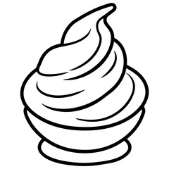Shaving cream line art vector
